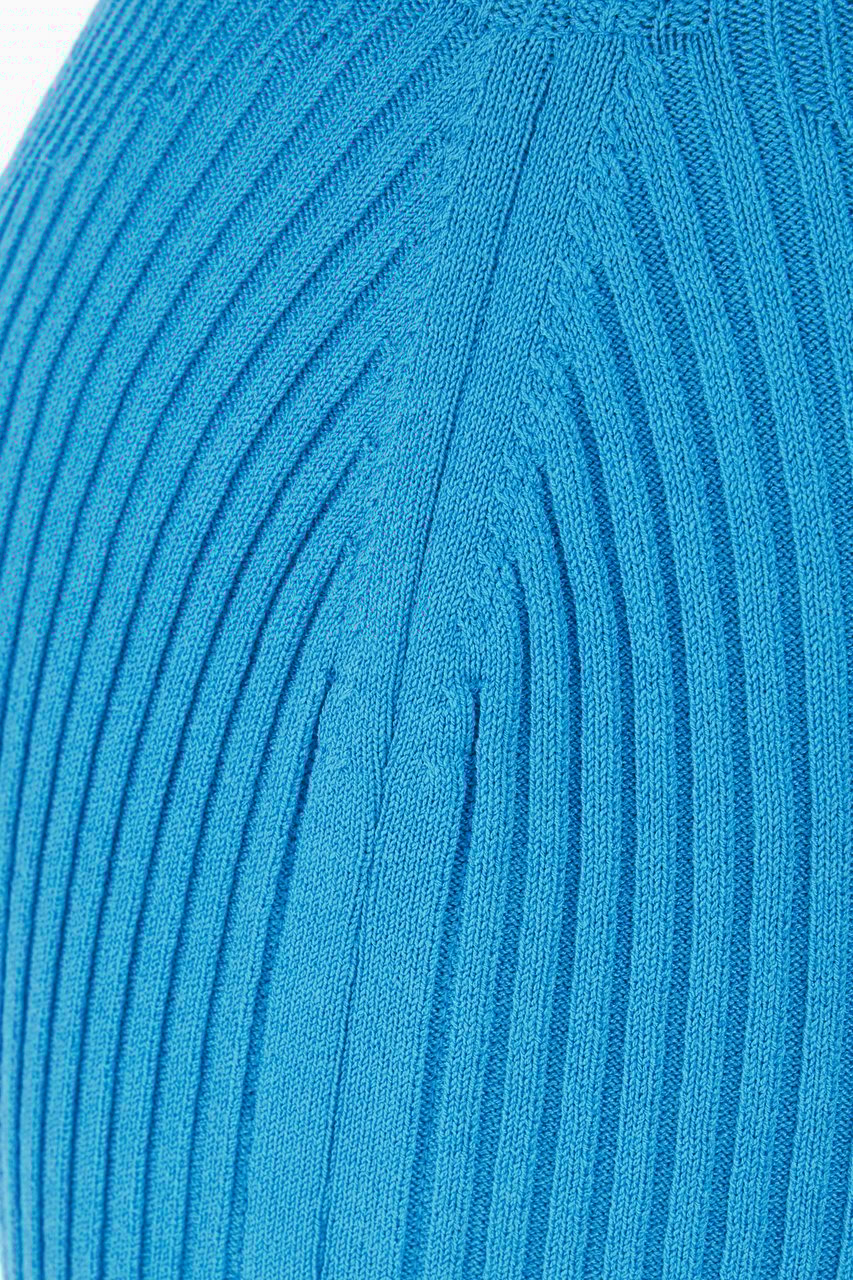 ANDREADAMO Andreadamo Turquoise stretch viscose blend skirt Lichtblauw