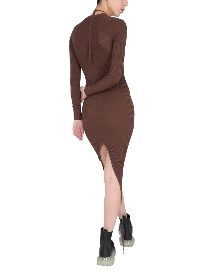 ANDREADAMO Dress With Cut Out Detail Grijs
