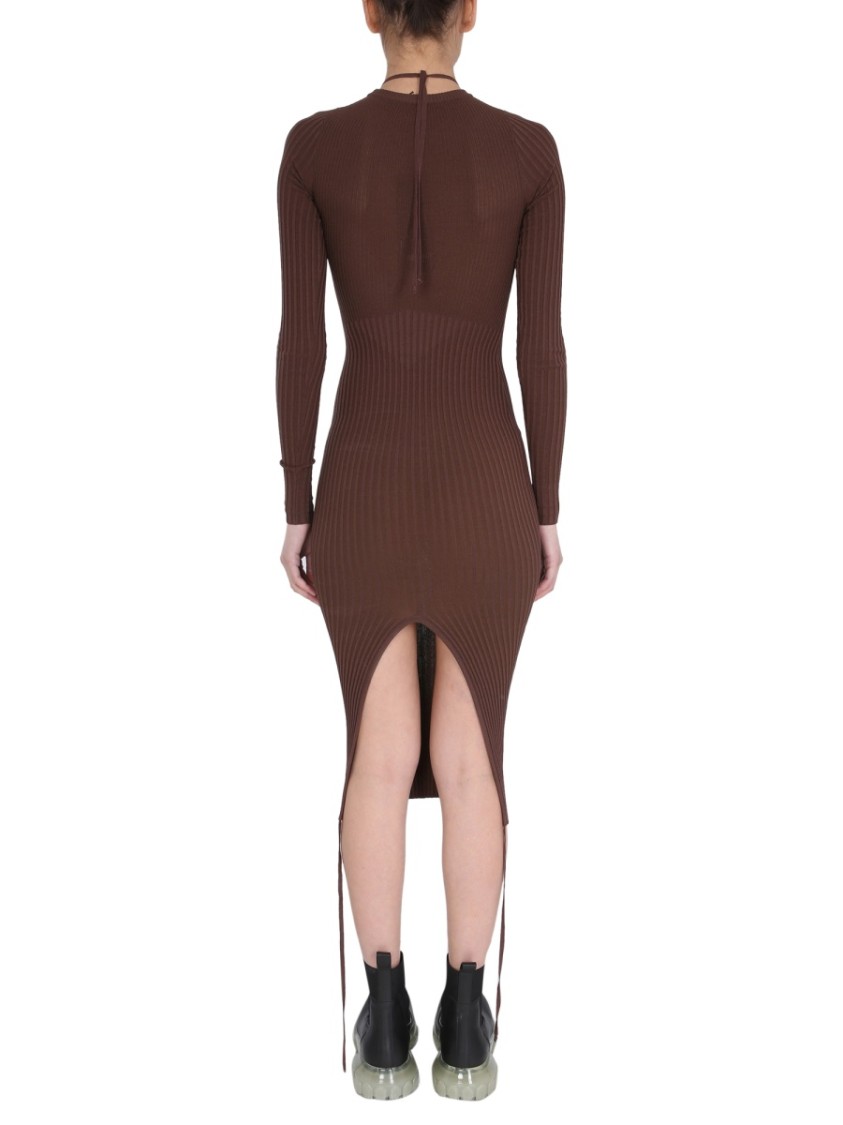 ANDREADAMO Dress With Cut Out Detail Grijs