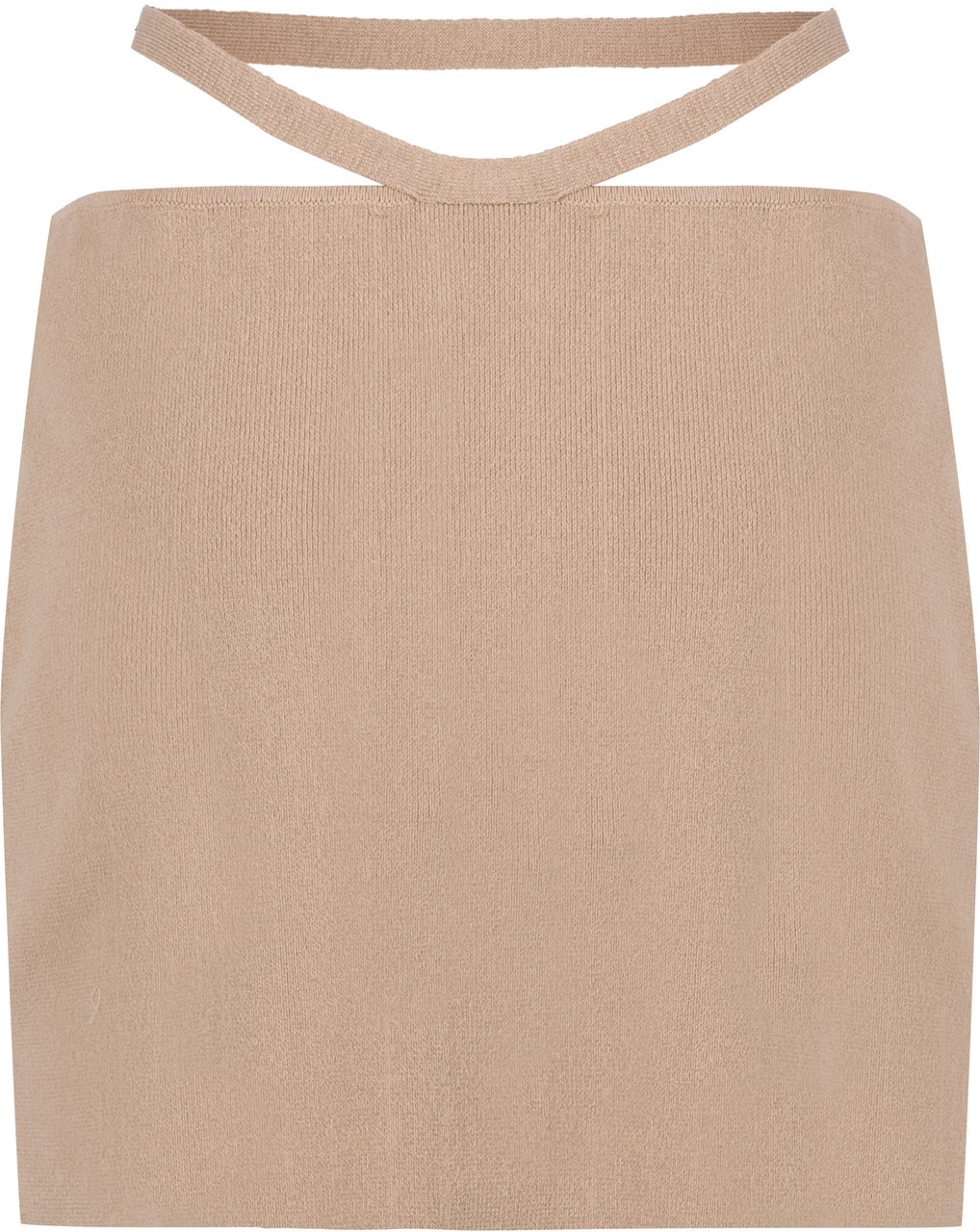 ANDREADAMO Knitted mini skirt Neutraal