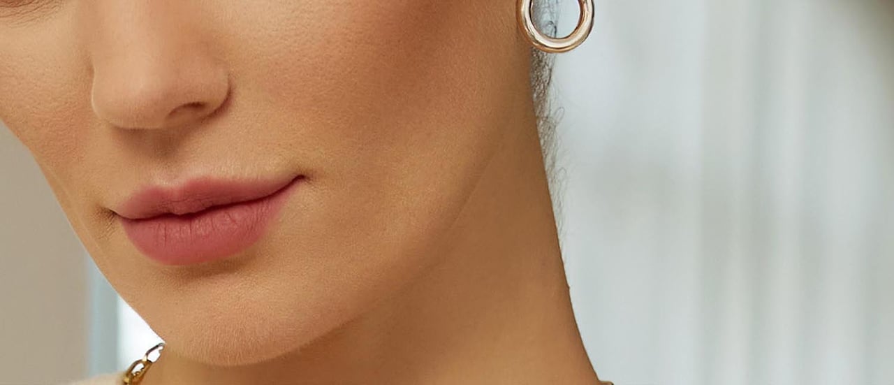 Ania Haie Two-Tone Hoop Earrings E Zilver
