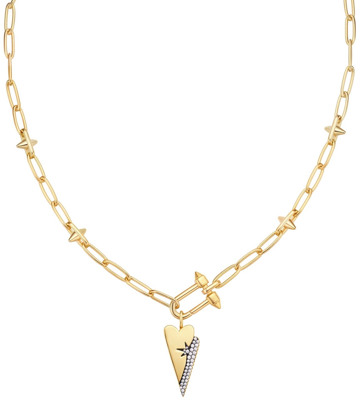 Ania Haie Ania Haie Gold Stud Link Charm Necklace Goud