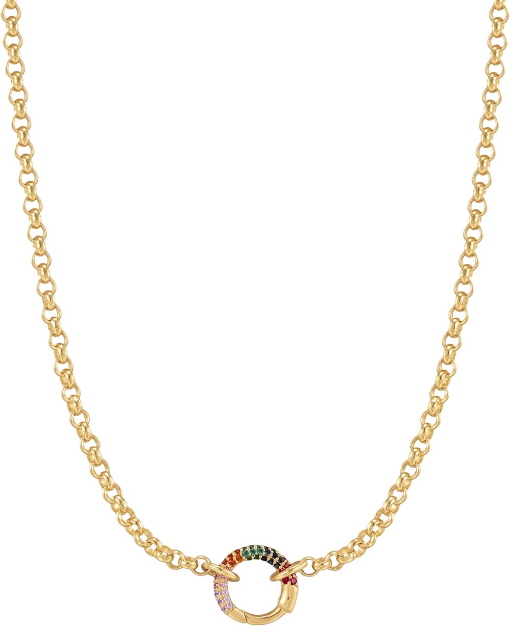 Ania Haie Gold Chain Rainbow Connector Necklace Goud
