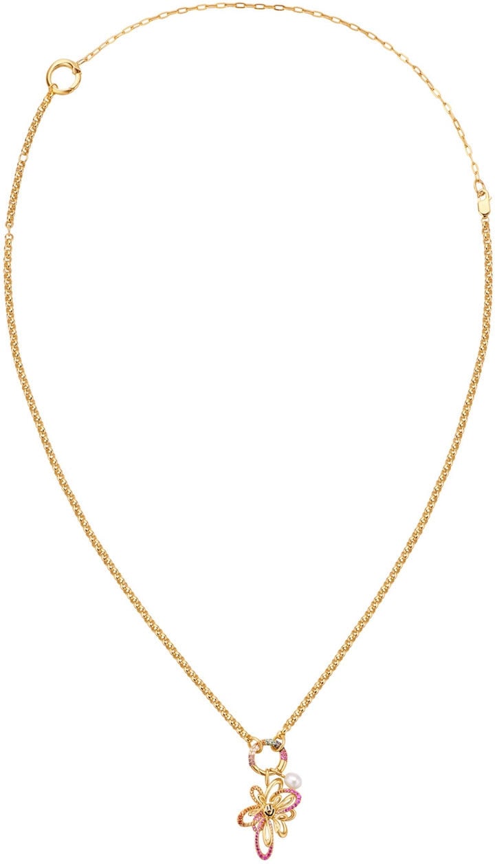 Ania Haie Gold Chain Rainbow Connector Necklace Goud