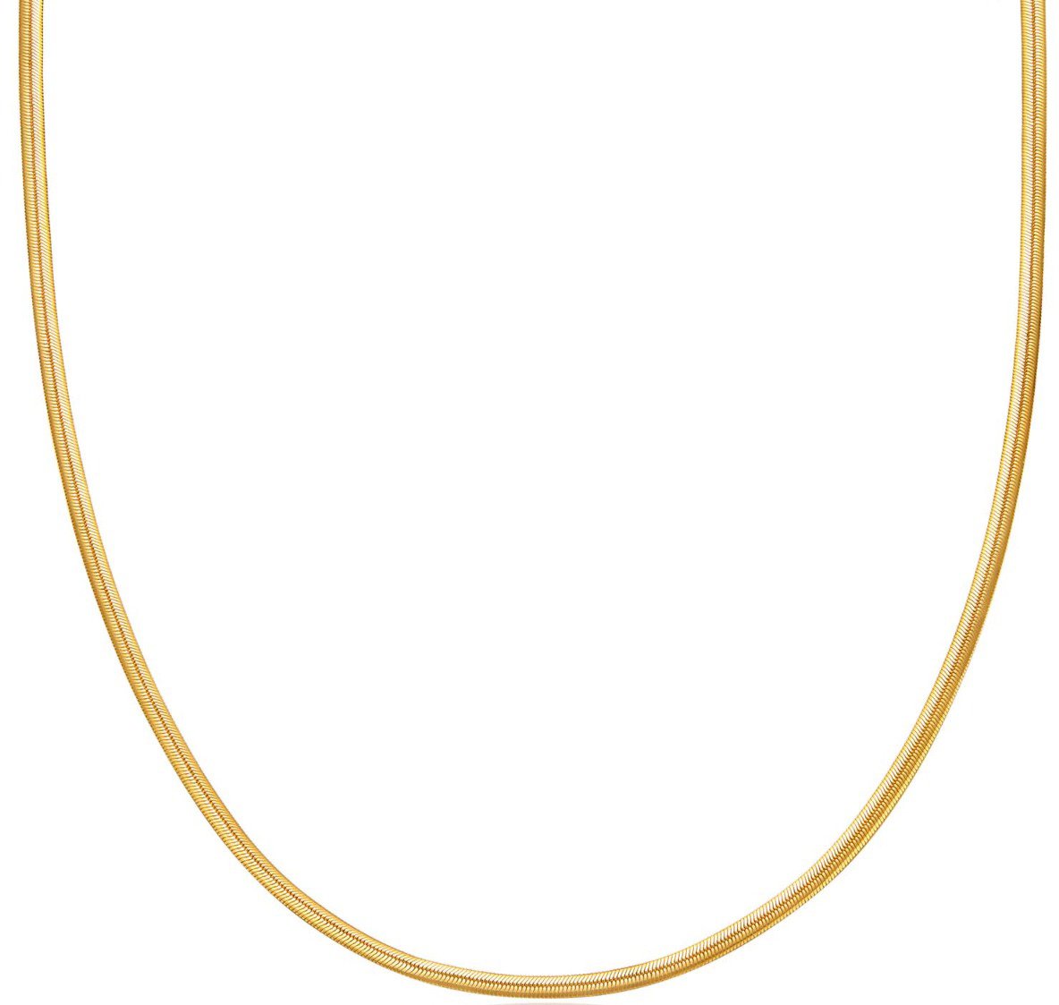 Ania Haie Heart Hunter Gold Flat Snake Chain Necklace Goud