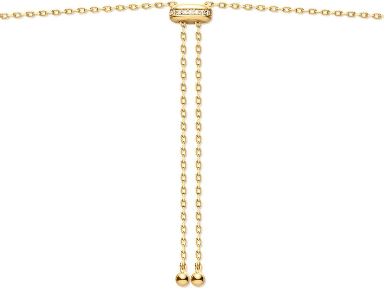 Ania Haie Gold FW Pearl Zirconia Necklace M Goud