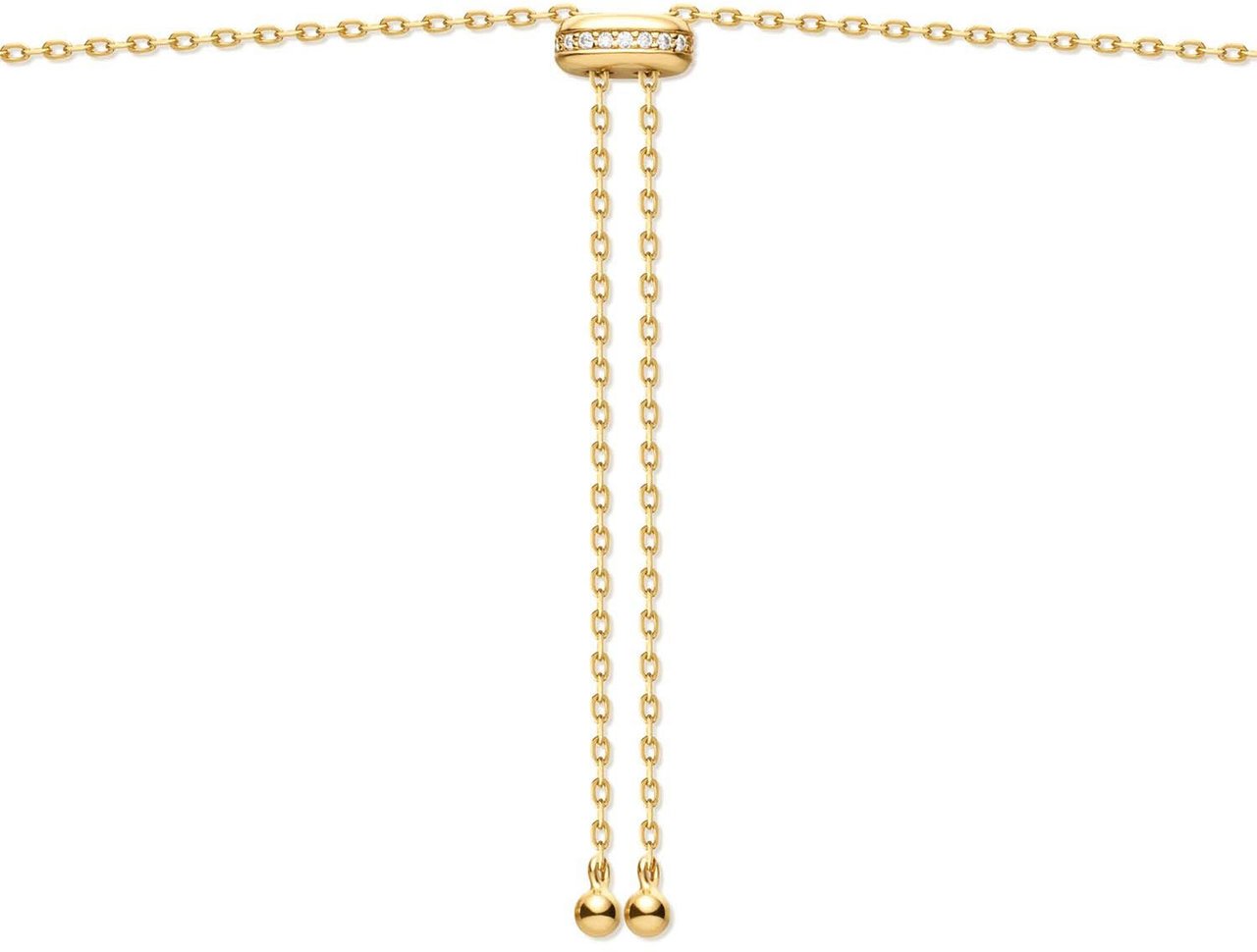 Ania Haie Gold FW Pearl Zirconia Necklace M Goud