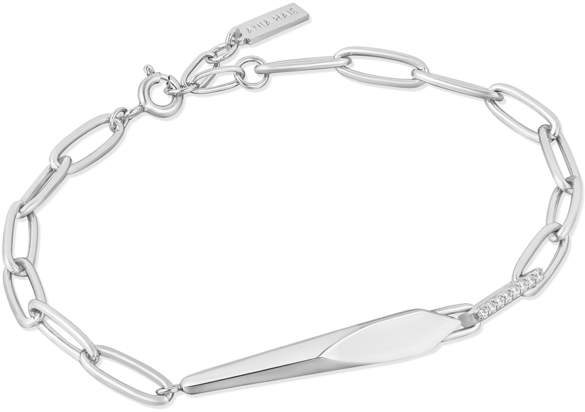 Ania Haie Polished Punk Armband met Zirkonia Zilver