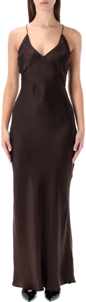 Anine Bing Laurel Long Dress Marrone Bruin
