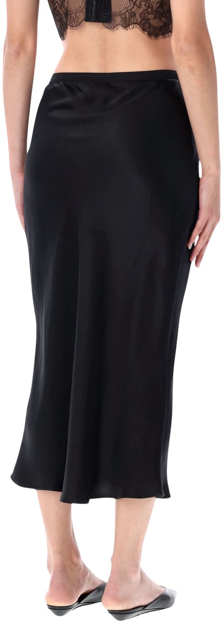 Anine Bing Bar Skirt Silk Nero Zwart