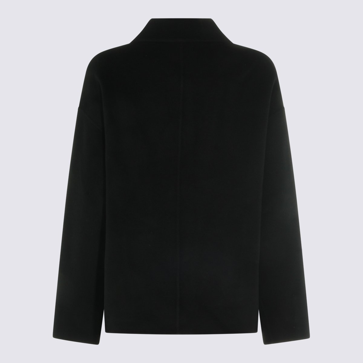 Anine Bing Minimalist Black Jacket with Classic Collar Zwart