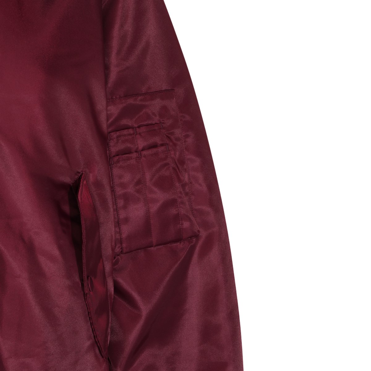 Anine Bing Casual Bomber Jacket in Rich Burgundy Shade Rood