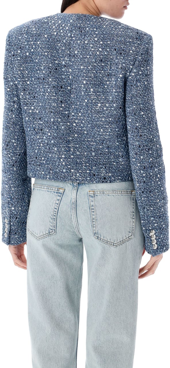 Anine Bing Amber Jacket Tweed Blue Blauw