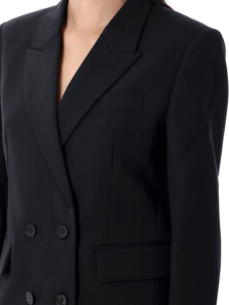 Anine Bing Evalyn Db Blazer Nero Zwart