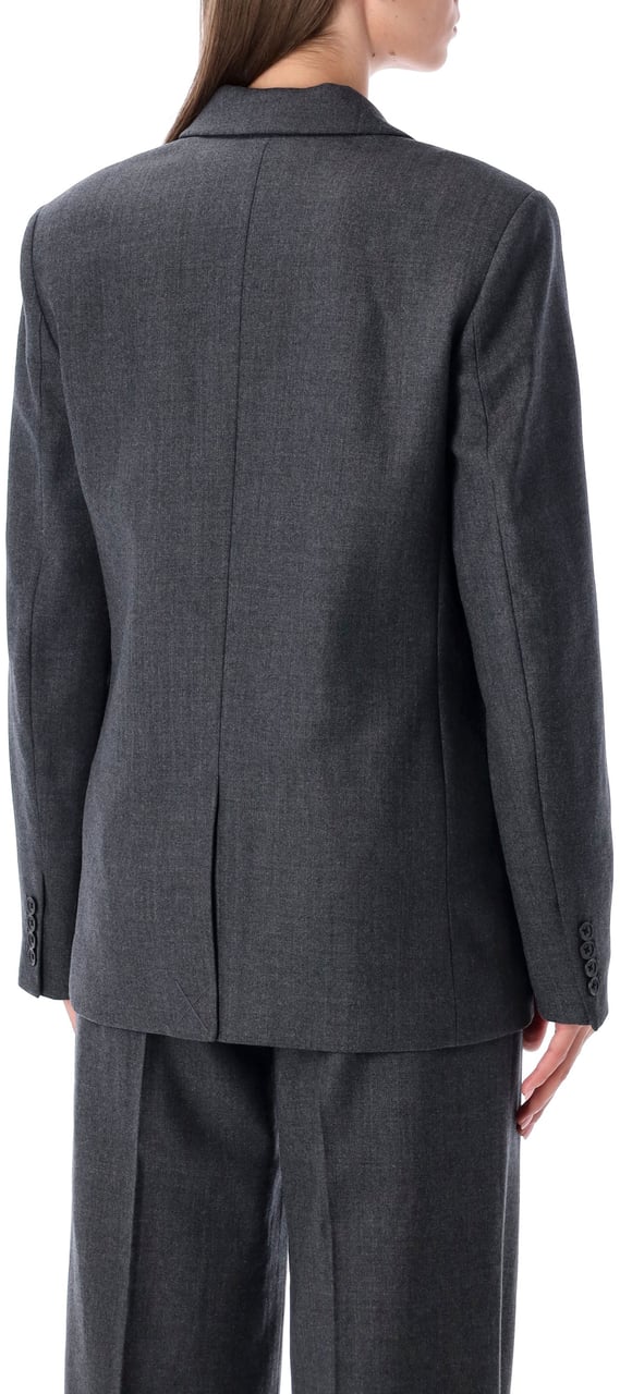 Anine Bing Ross Blazer Single Breast Grigio Grijs