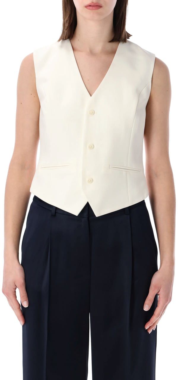Anine Bing Mario Vest Beige Wit