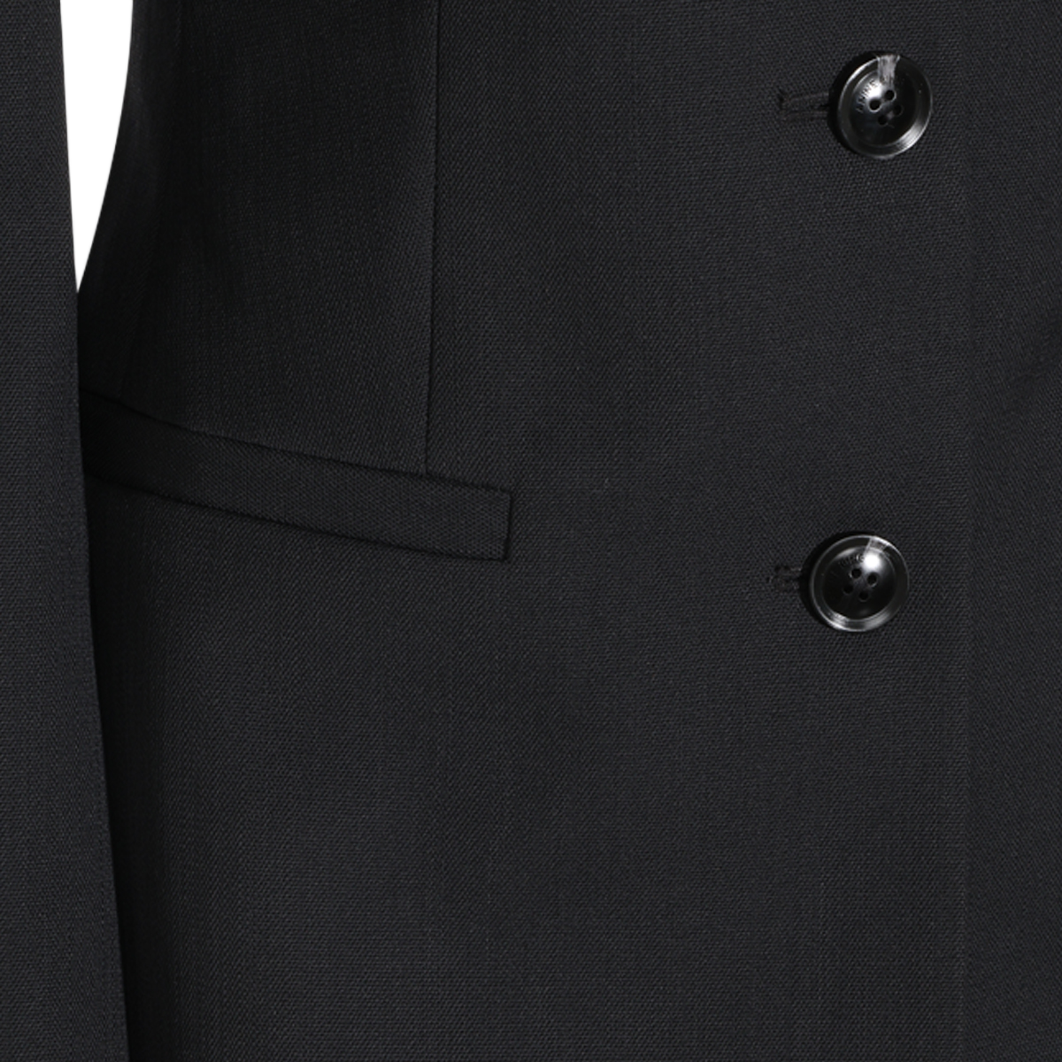 Anine Bing Tailored Black Jacket with Round Neckline Zwart