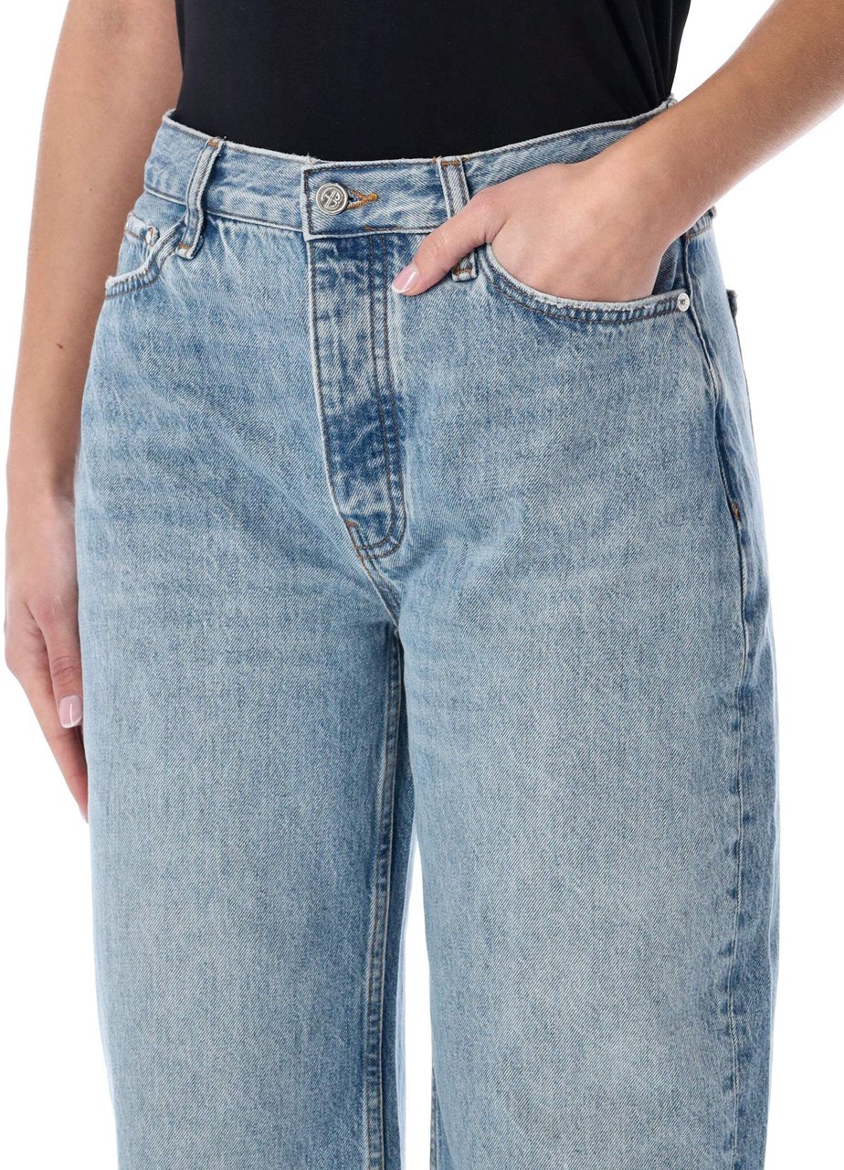 Anine Bing Fritz Jeans Washed Blue Blauw