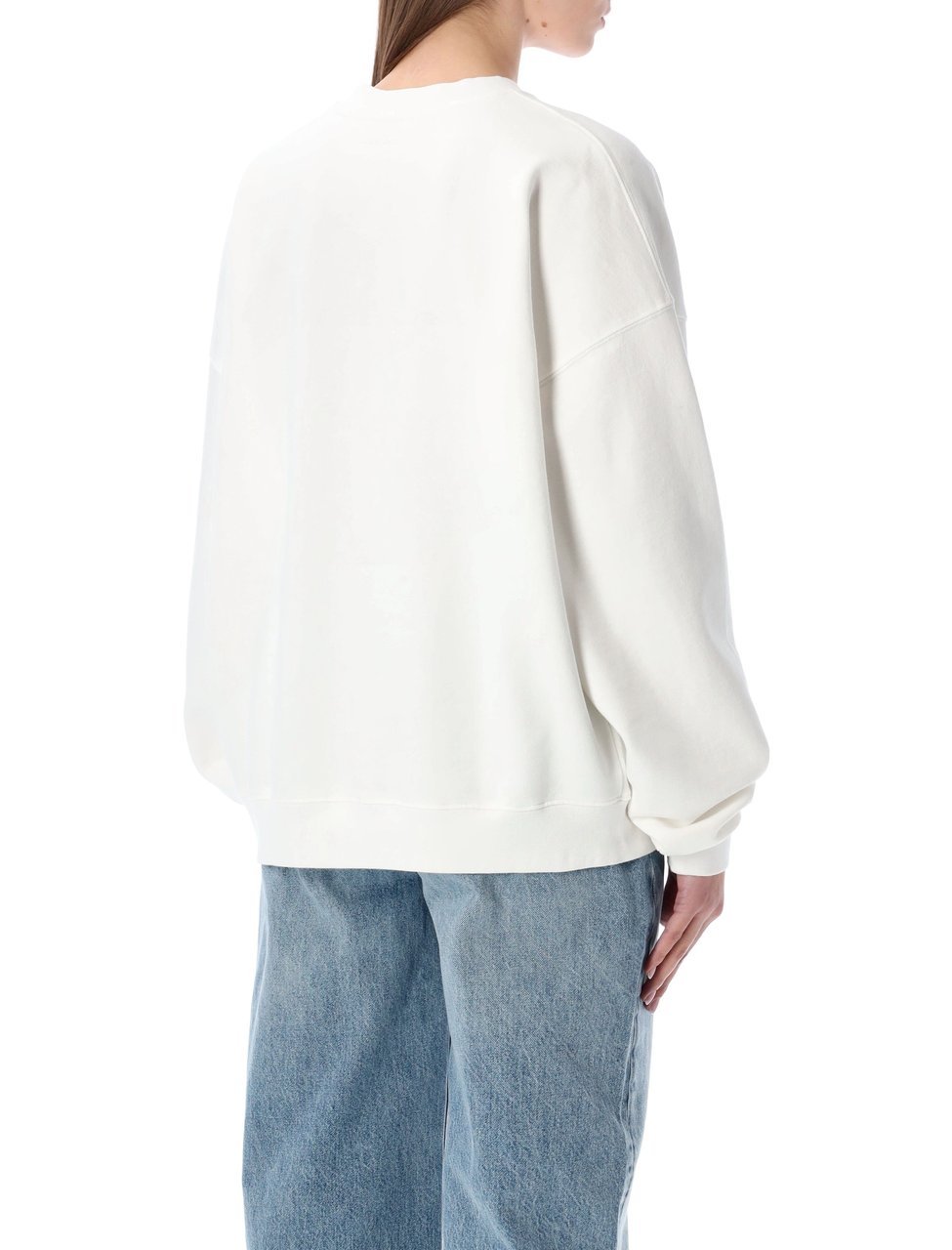 Anine Bing Miles oversized Letterman off-white sweatshirt Anine Bing Wit