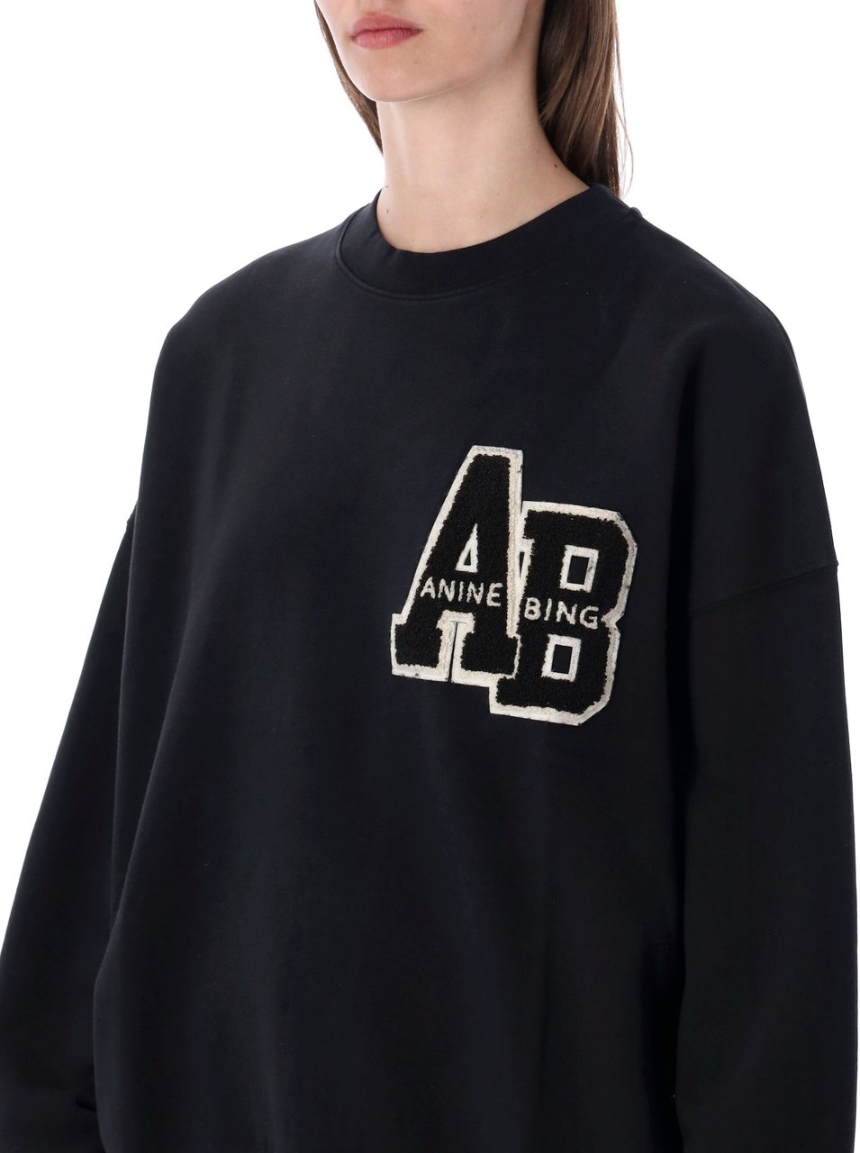 Anine Bing Miles Fleece Over Nero Zwart