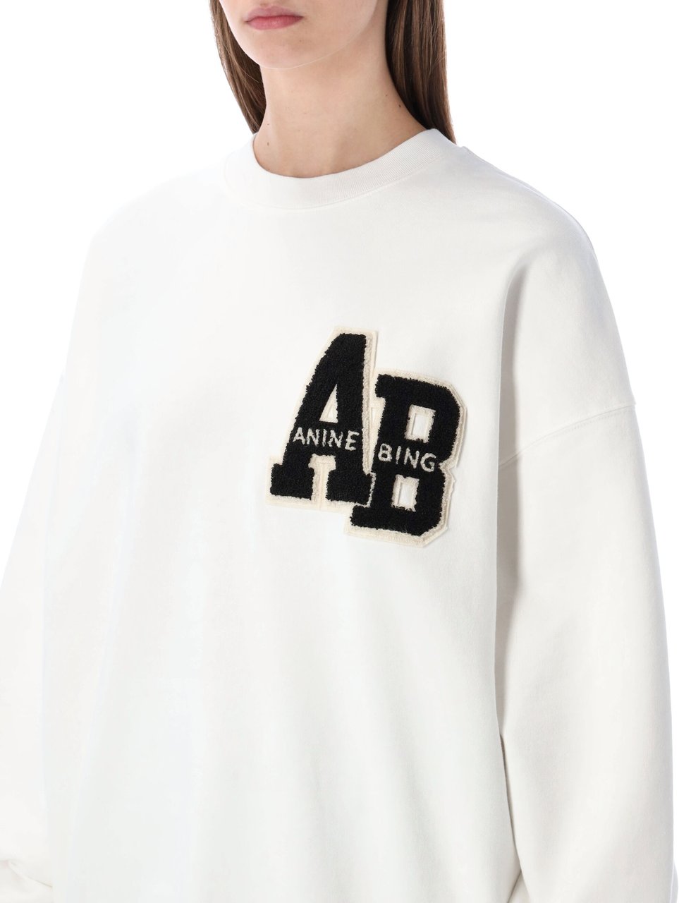 Anine Bing Miles Oversized Beige Wit