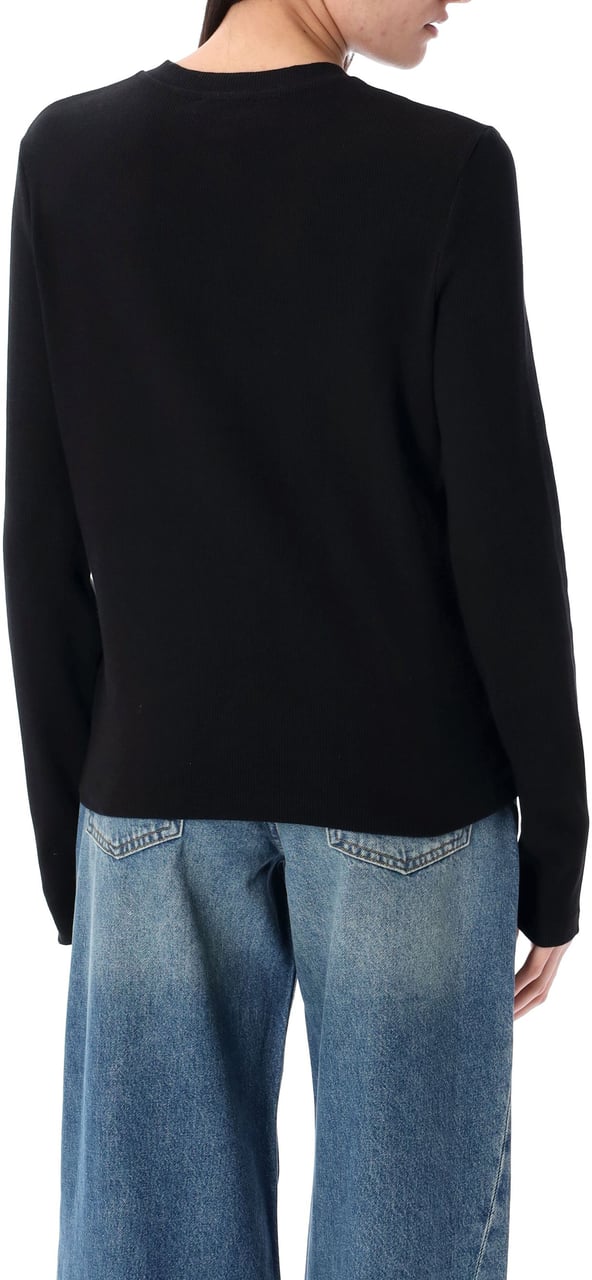 Anine Bing Alessia Long Sleeve Striped Tshirt Nero Zwart