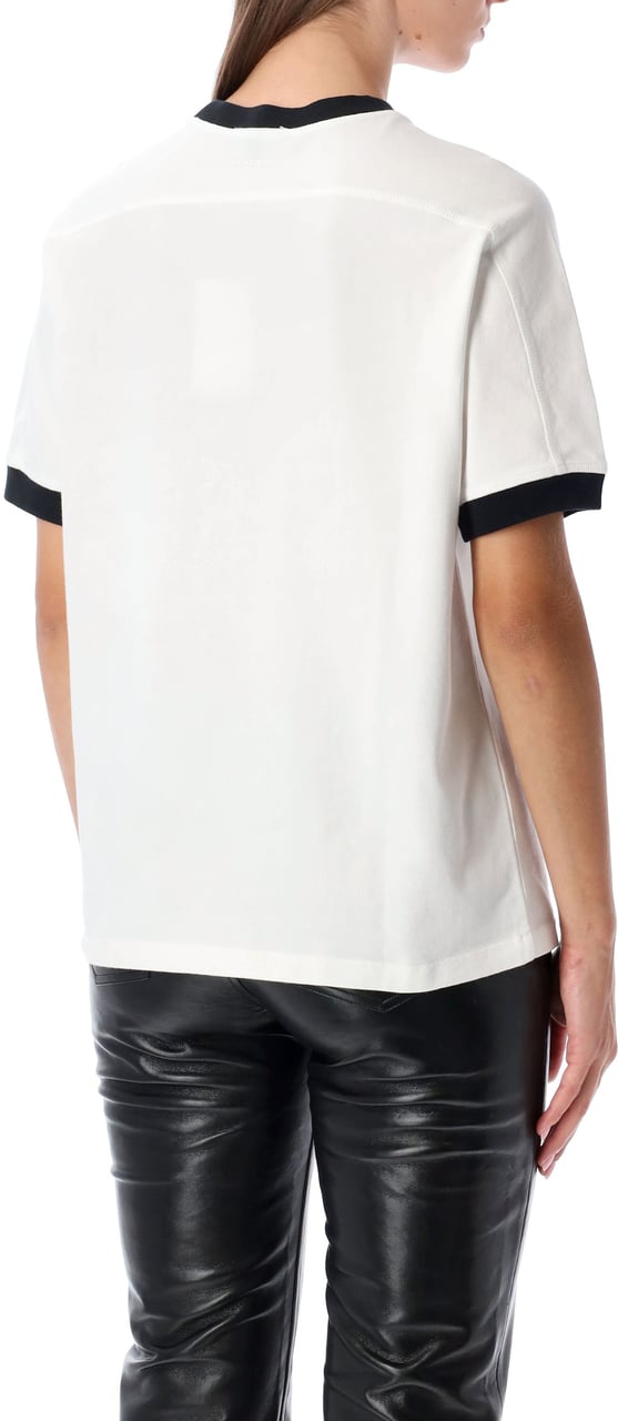 Anine Bing Jaylin Tshirt Logo Bianco Wit