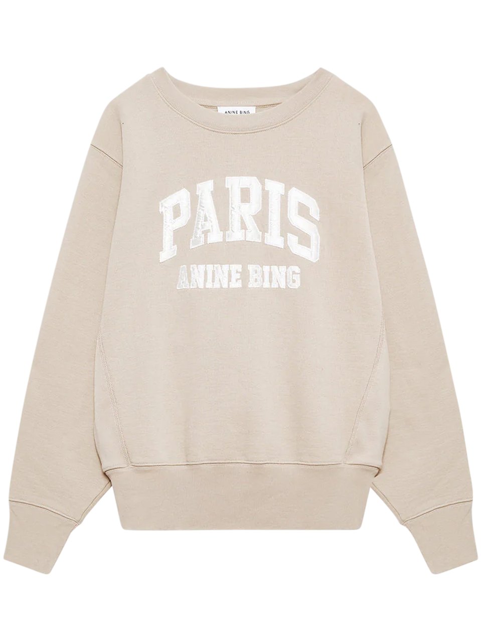 Anine Bing Relaxed Fit Cropped Beige Sweatshirt Grijs