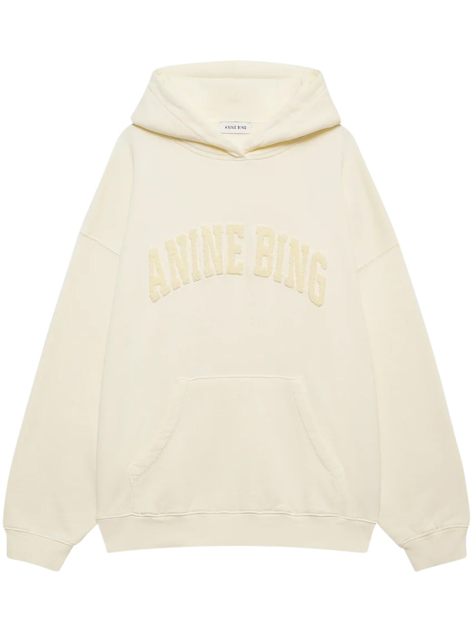 Anine Bing Relaxed-Fit Cotton Sweatshirt with Embroidered Logo Neutraal