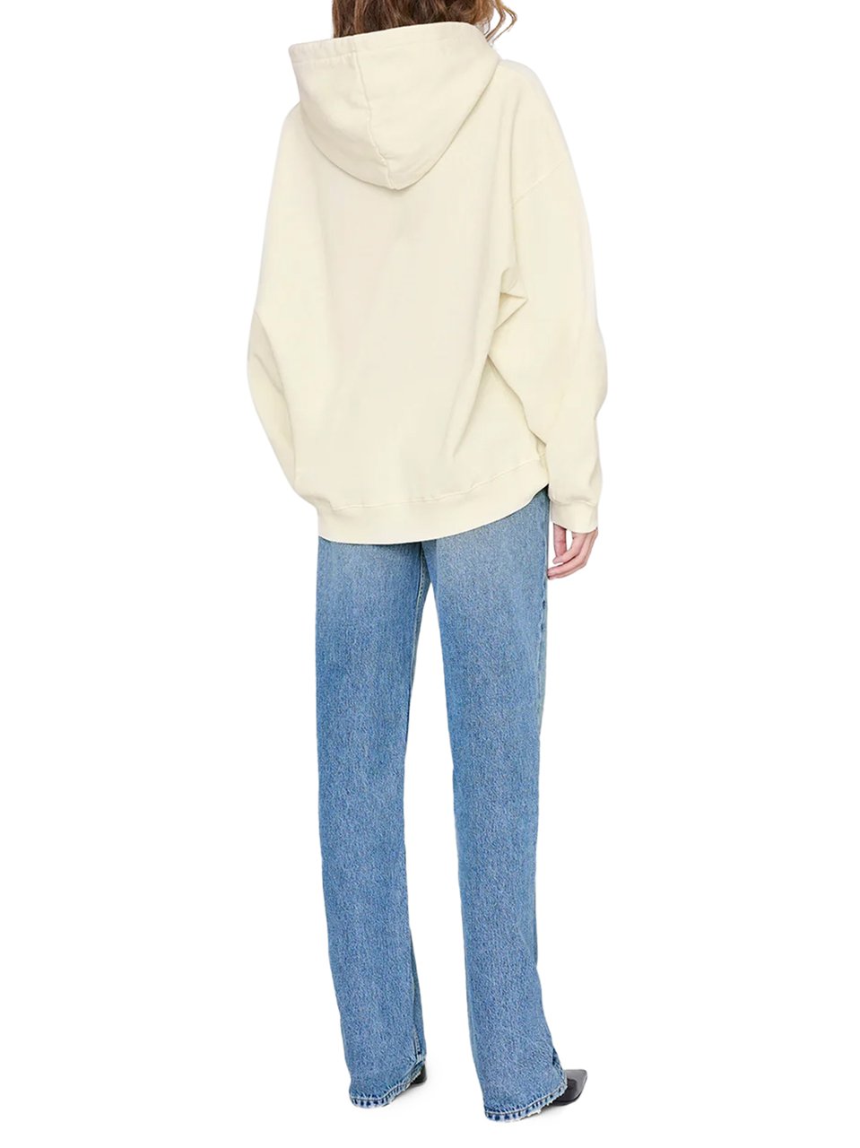 Anine Bing Relaxed-Fit Cotton Sweatshirt with Embroidered Logo Neutraal