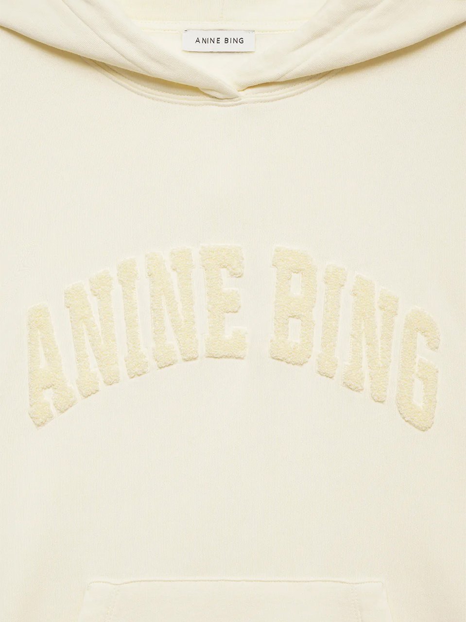 Anine Bing Relaxed-Fit Cotton Sweatshirt with Embroidered Logo Neutraal