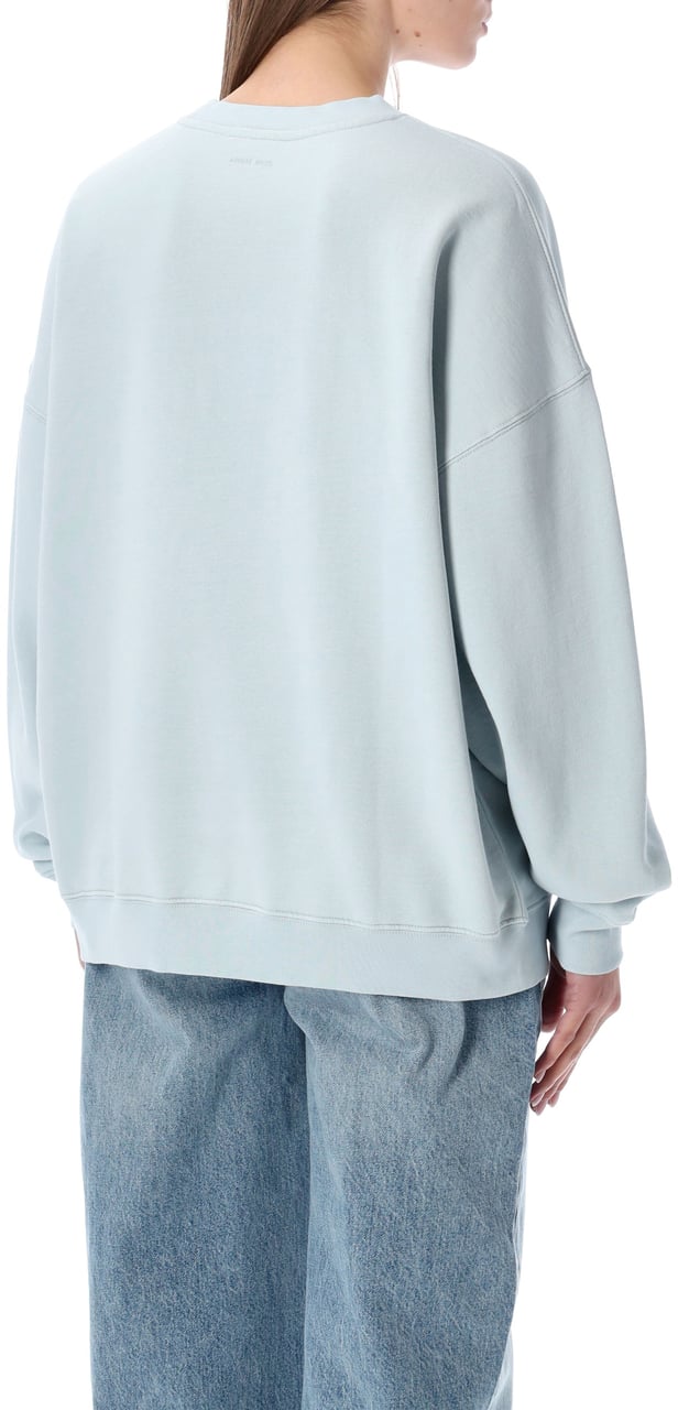 Anine Bing Miles light blue cotton sweatshirt Anine Bing Blauw
