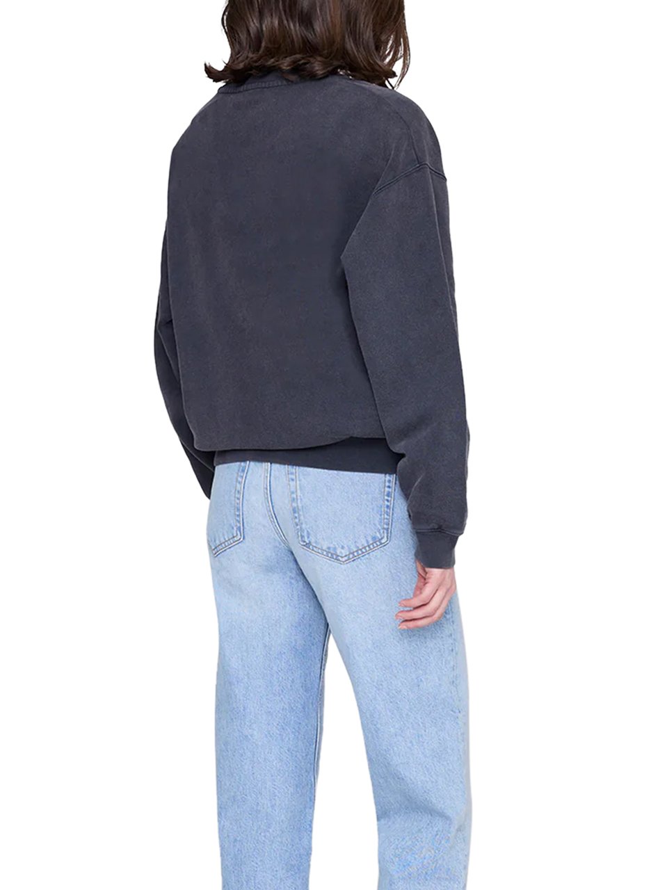 Anine Bing Vintage-Inspired Graphic Eagle Sweatshirt Zwart