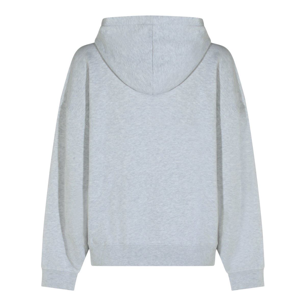 Anine Bing Light Grey Cotton Sweatshirt With Hoodie And Logo Detail Grijs