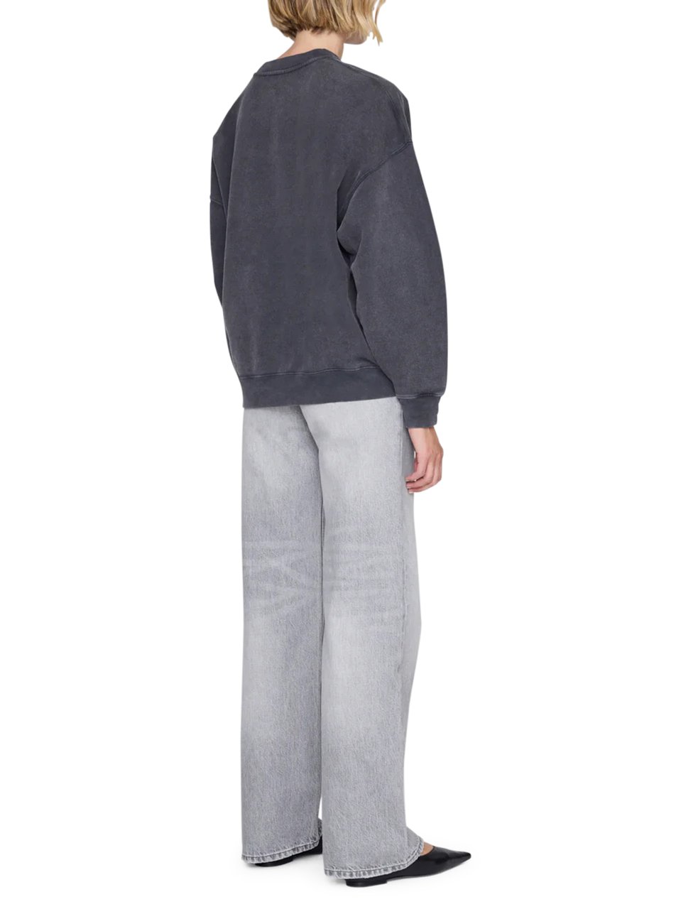 Anine Bing Relaxed Fit Black Sweatshirt with Roaring Tiger Graphic Zwart