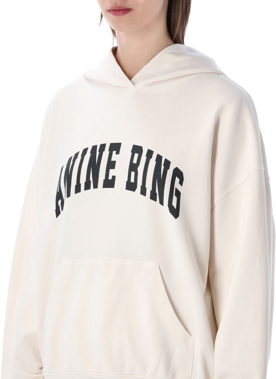 Anine Bing Harvey Hoodie Rosa Wit