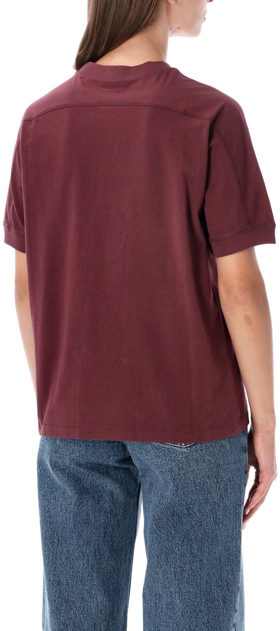 Anine Bing Jay Leen Collegiate Tee Viola Maroon