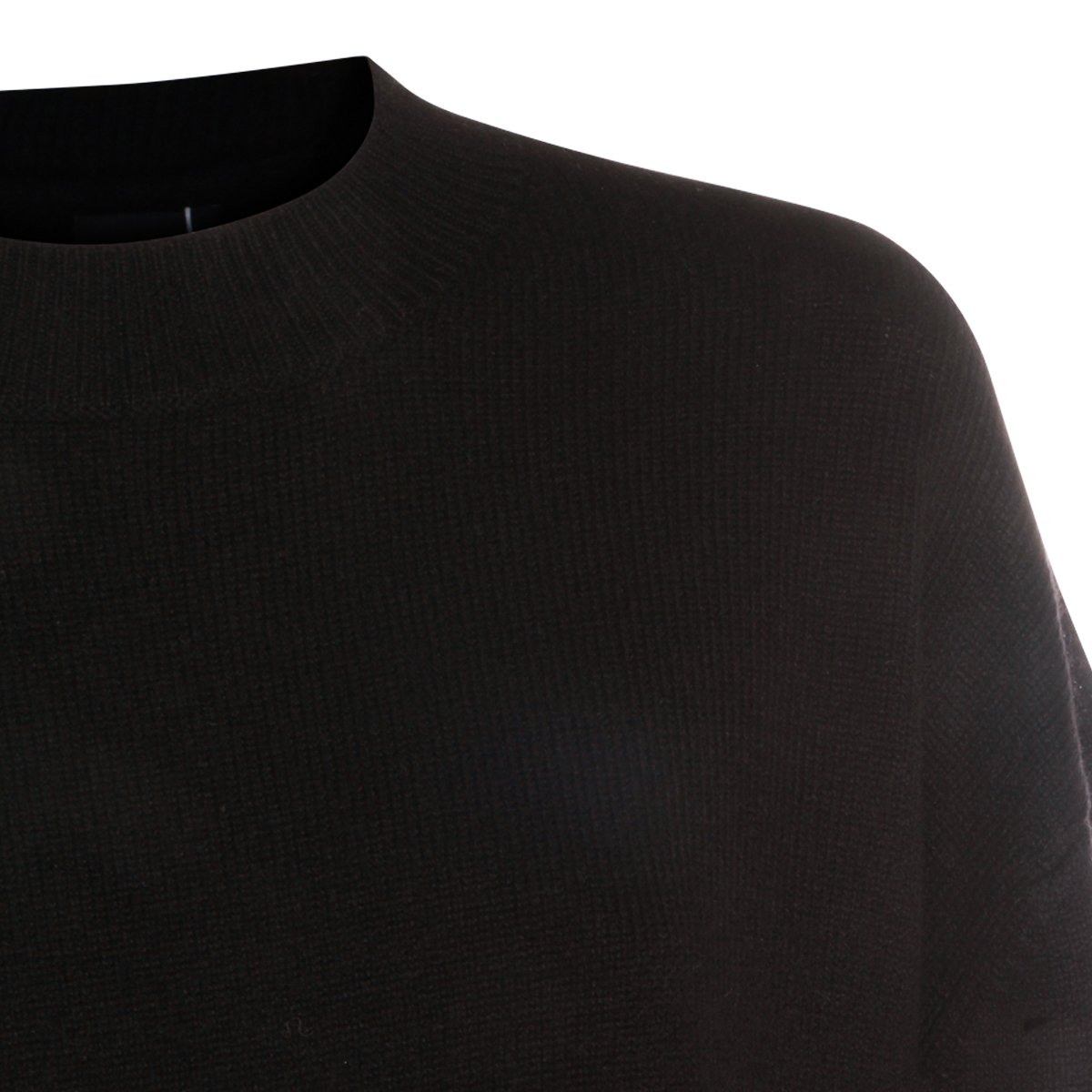 Anine Bing Wool Knit Sweater With Crew Neckline And Ribbed Cuffs Zwart