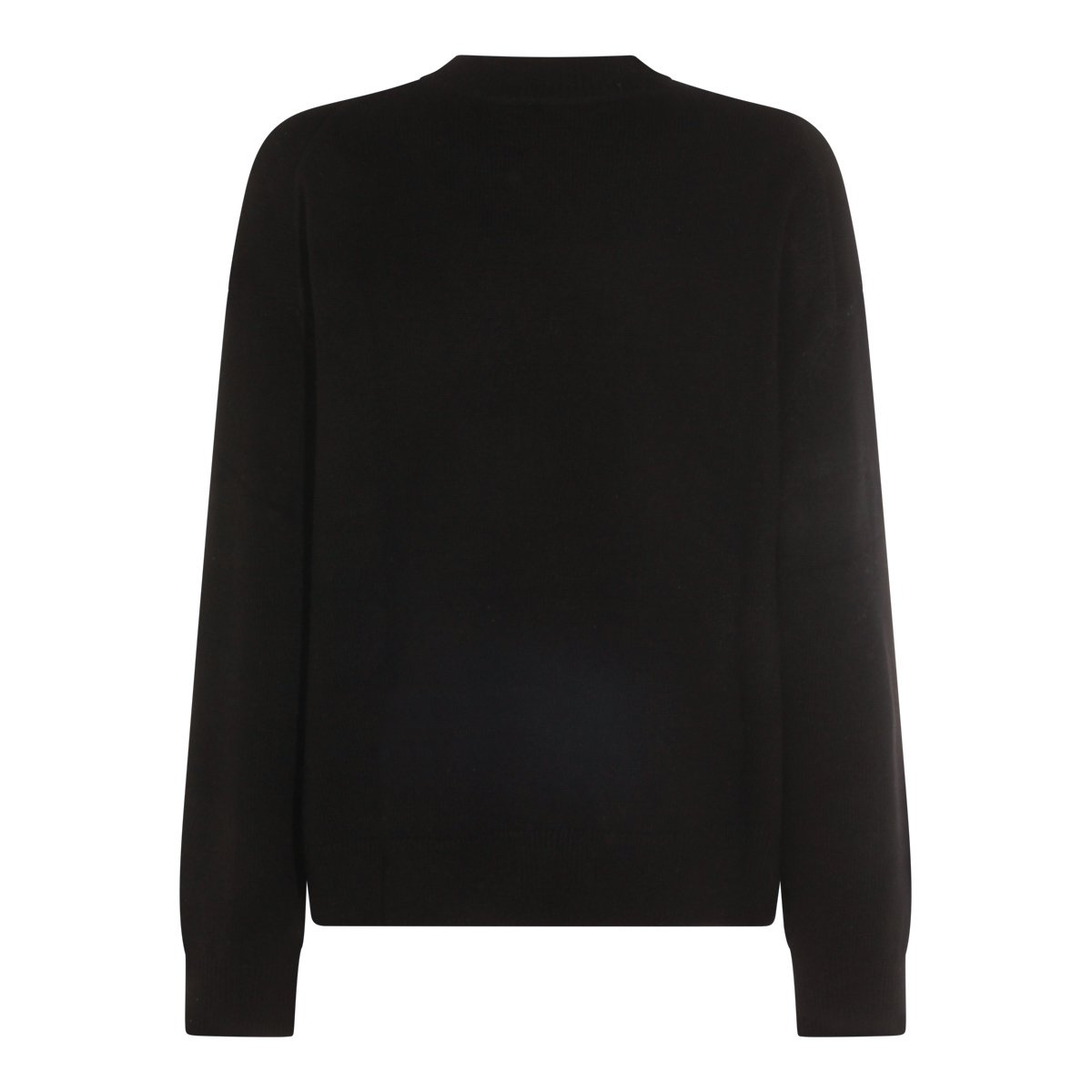 Anine Bing Wool Knit Sweater With Crew Neckline And Ribbed Cuffs Zwart