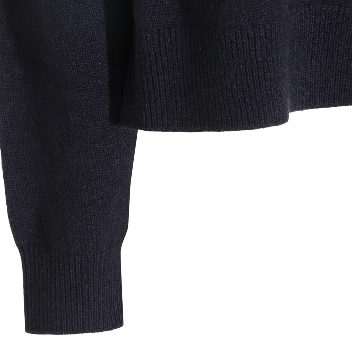 Anine Bing Polo Collar Sweater with Ribbed Detailing Zwart