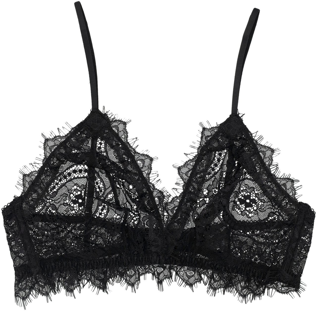 Anine Bing Lace Bra Nero Zwart