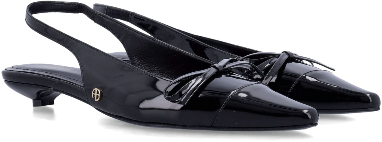 Anine Bing Zoey Sling Back Ribbon Nero Zwart