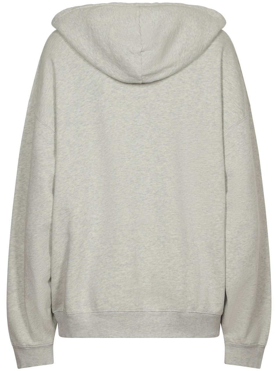 Anine Bing Heathered Cotton Hoodie with Bold Text Detail Wit