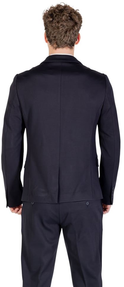 Antony Morato Blue Viscose Blazer Blauw