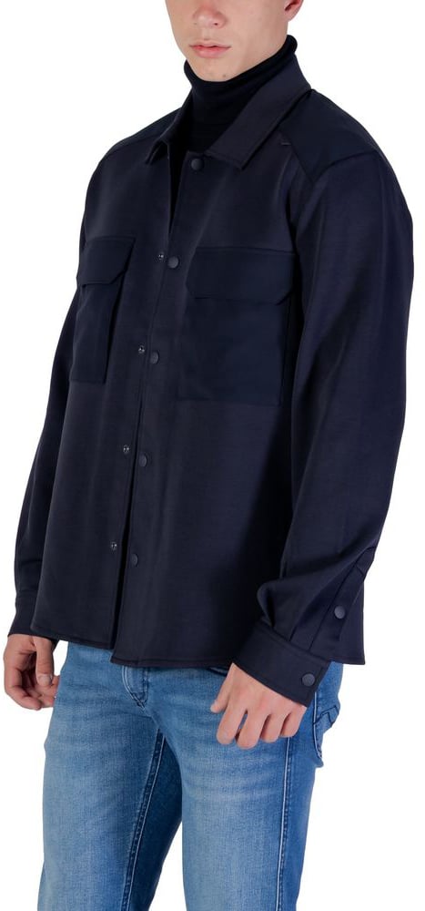 Antony Morato Blue Cotton Shirt Blauw
