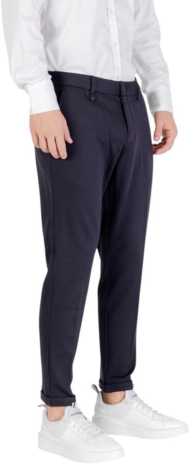 Antony Morato Blue Viscose Dress Pants Blauw