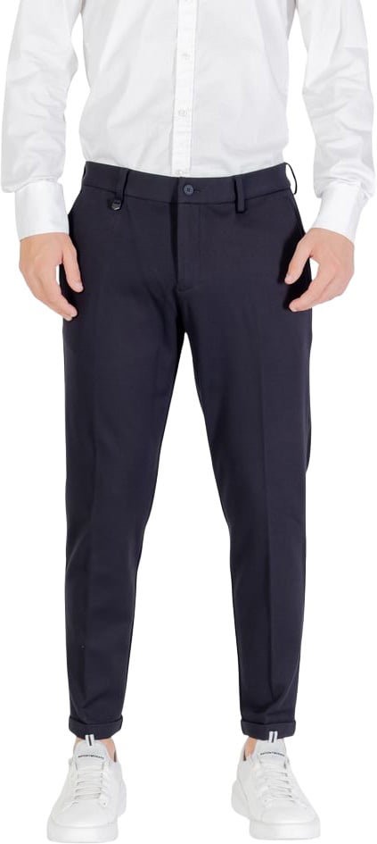 Antony Morato Blue Viscose Dress Pants Blauw