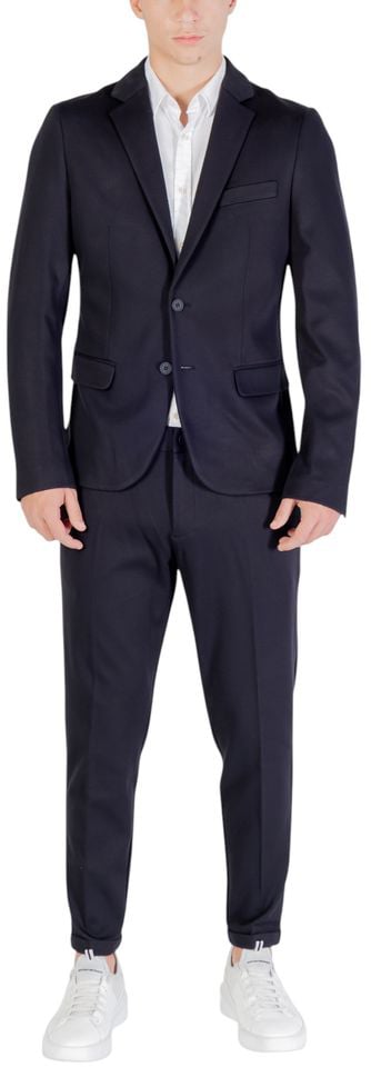 Antony Morato Blue Viscose Dress Pants Blauw