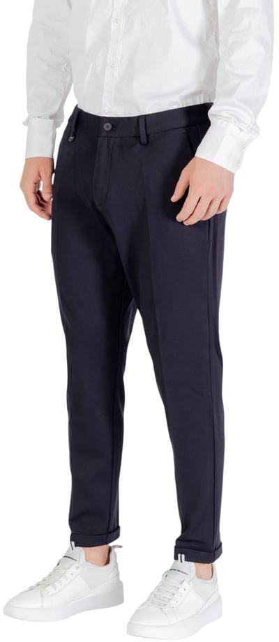 Antony Morato Blue Viscose Dress Pants Blauw