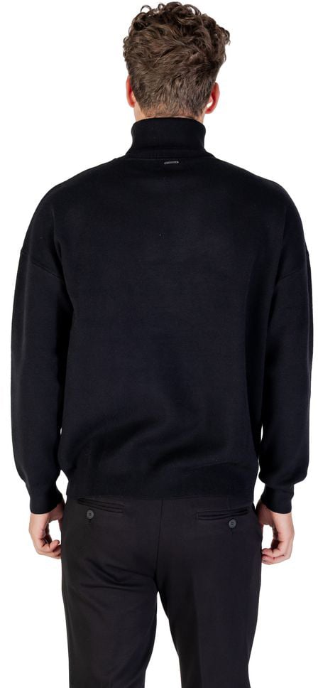 Antony Morato Black Viscose Sweatshirt Zwart